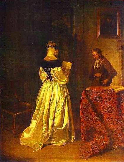 Reading a letter, Gerard ter Borch the Younger